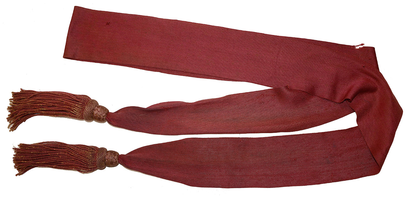 CIVIL WAR CRIMSON OFFICER’S SASH 