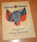 OFFICIAL PROGRAM OF THE 39th REUNION OF THE UCV – CHARLOTTE, 1929