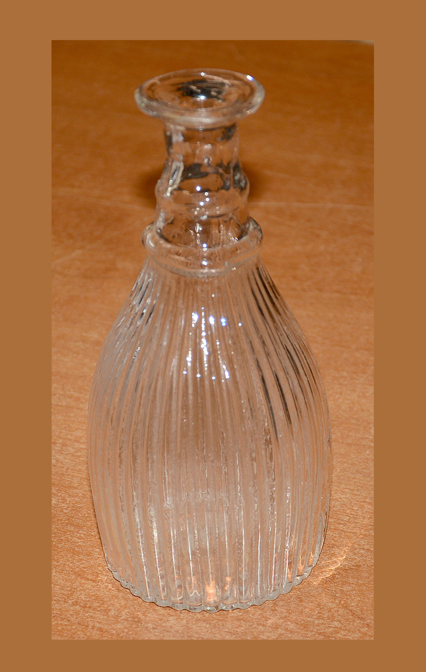 C1825-1845 BLOWN GLASS THREE MOLD CRUET