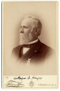 SIGNED CABINET CARD PHOTO OF RUTHERFORD B. HAYES, 1891