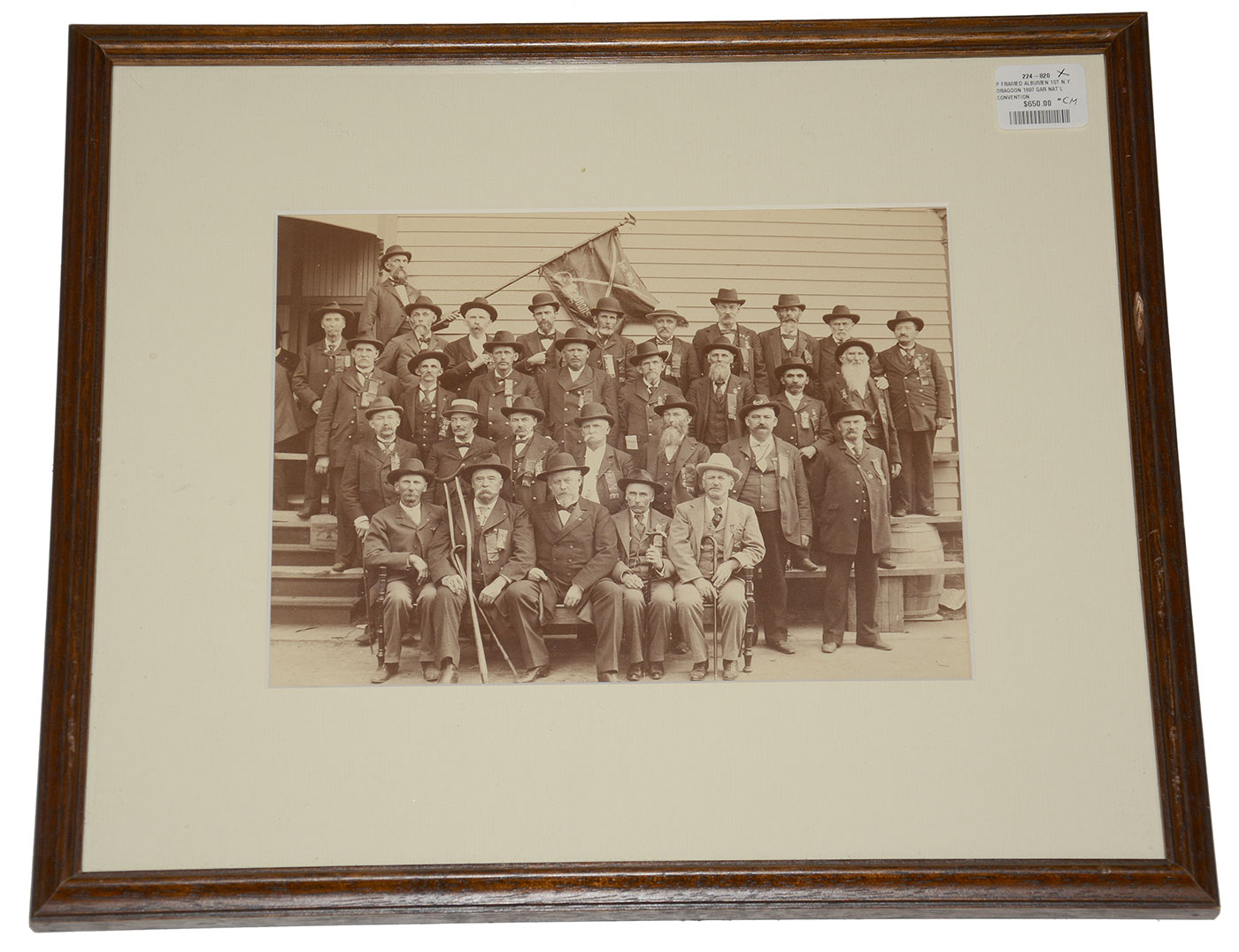 1st NEW YORK DRAGOONS REUNION PHOTO – 1897 GAR NATIONAL CONVENTION, BUFFALO, NY
