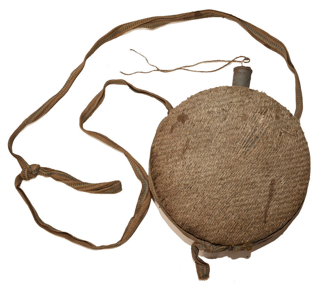 CONFEDERATE TIN DRUM CANTEEN WITH ORIGINAL COVER AND STRAP