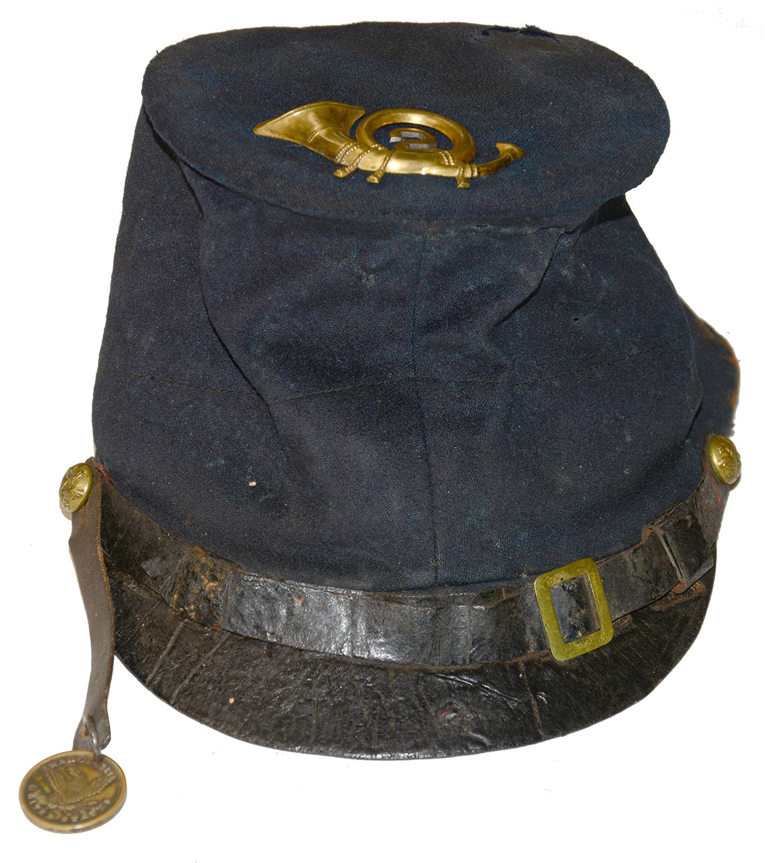 THE FORAGE CAP AND IDENTITY DISC OF CORPORAL WHITE 2ND VERMONT WHO DIED AS A RESULT OF WOUNDS
