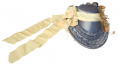 C1862-1864 SPOON BONNET OF BLUE SILK TAFFETA