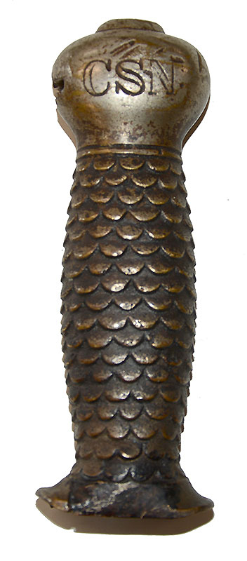 EXCAVATED CONFEDERATE NAVAL CUTLASS GRIP