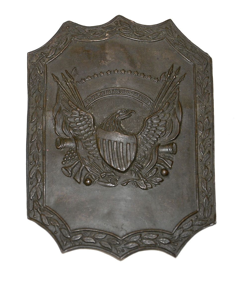 US VOLUNTEER MILITIA HAT PLATE CA.1825-1840