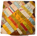 REMARKABLE 89TH NY VETERAN RIBBON THROW QUILT
