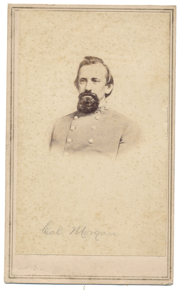 CDV ETCHING PORTRAIT OF JOHN HUNT MORGAN
