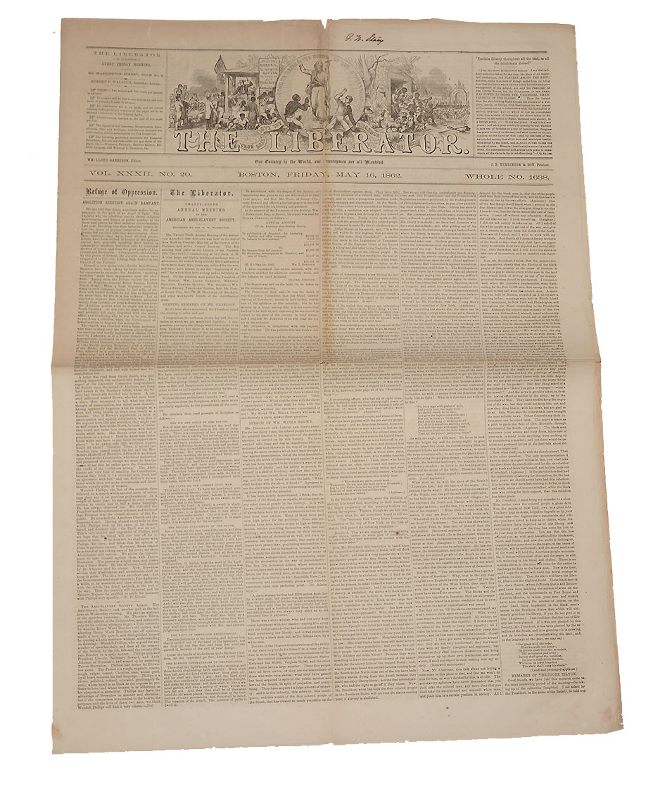 THE LIBERATOR NEWSPAPER – MAY 16, 1862 EDITION