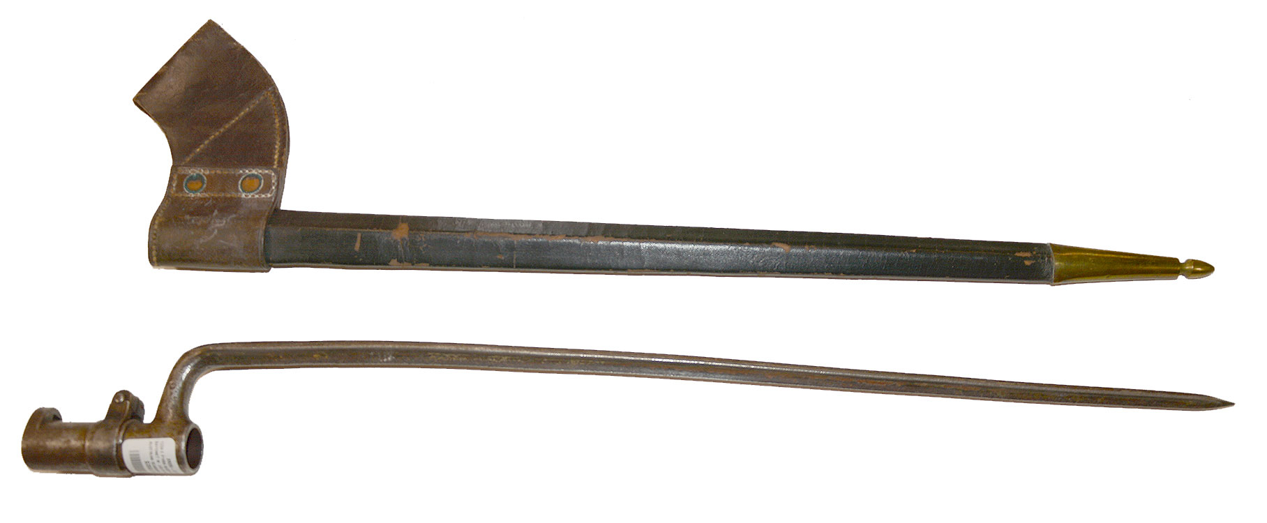 SOCKET BAYONET AND SCABBARD FOR P1854 AUSTRIAN LORENZ RIFLE