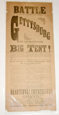 GETTYSBURG CYCLORAMA ADVERTISING BROADSIDE – LIKELY BOSTON, 1884-1885