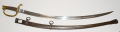 AMES MODEL 1840 LIGHT ARTILLERY SABER WITH SCABBARD, DATED 1863