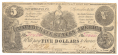 1861 T-36 CONFEDERATE $5 NOTE