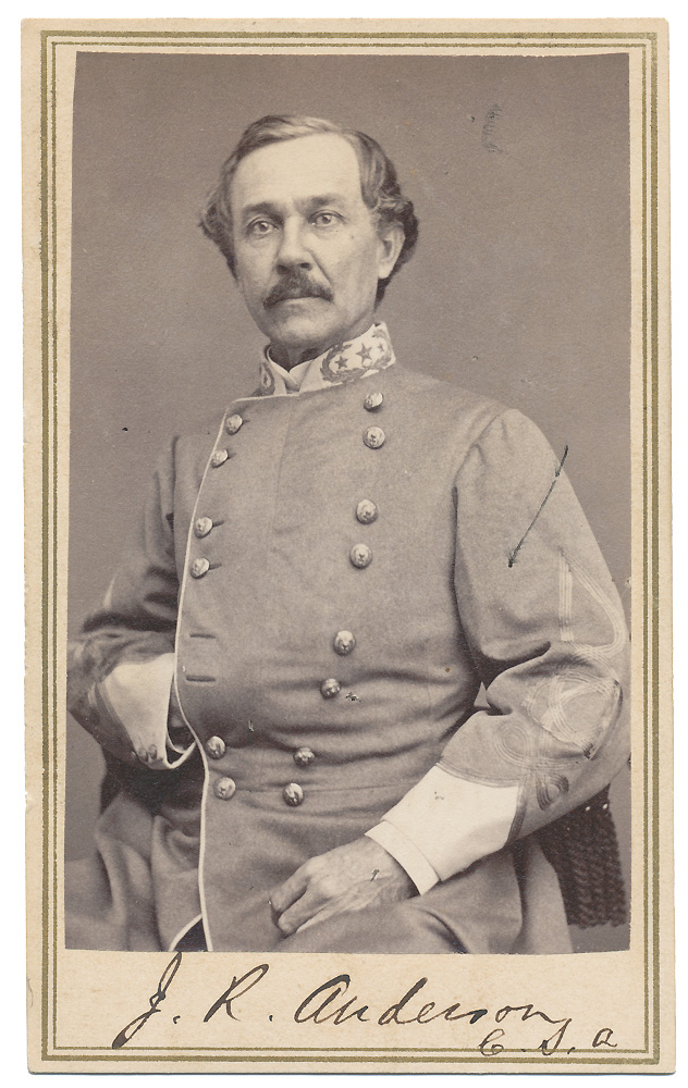 SIGNED CDV OF C.S. GENERAL JOSEPH R. ANDERSON, OWNER OF TREDEGAR IRON WORKS