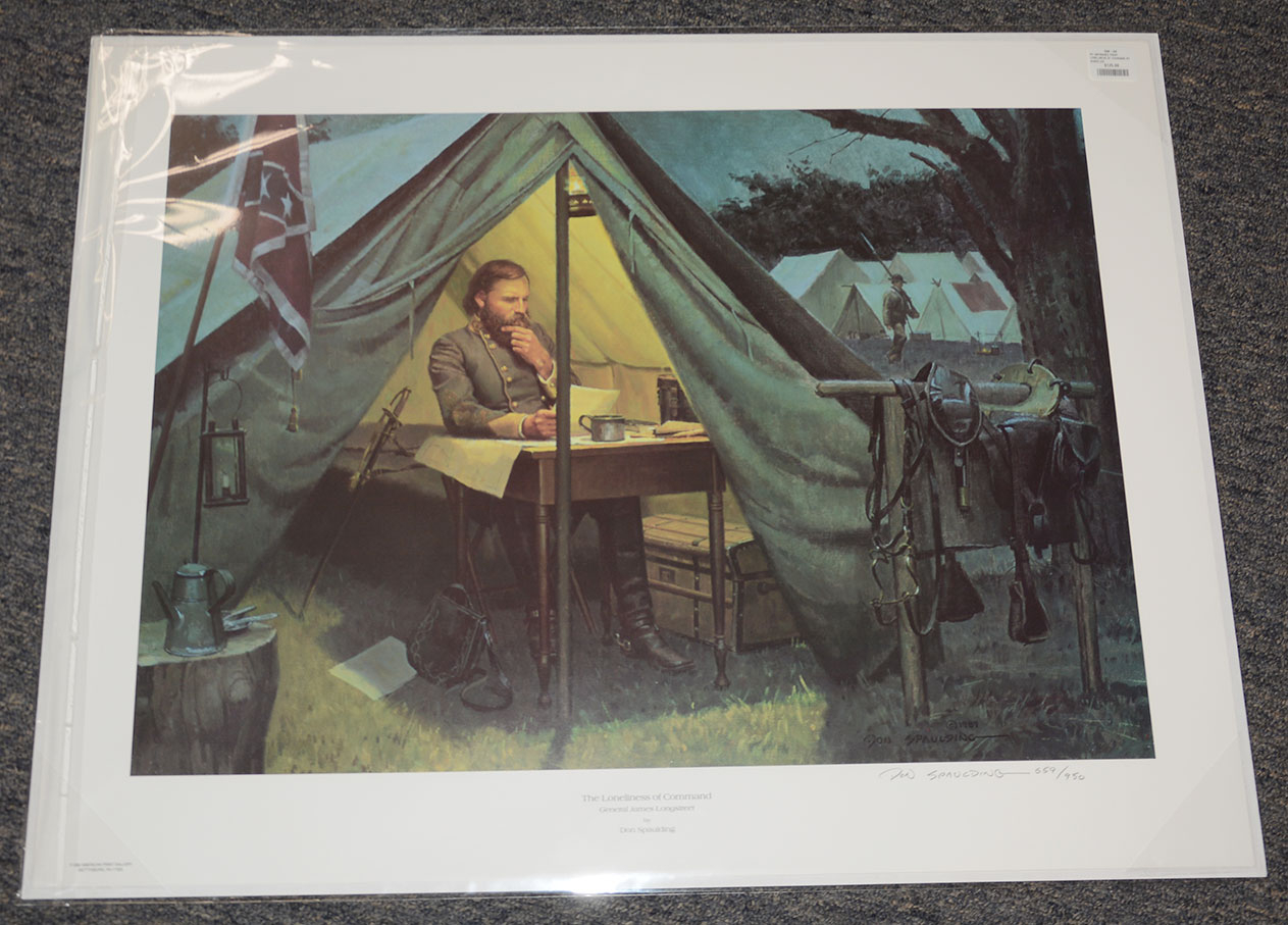 UNFRAMED PRINT – “THE LONELINESS OF COMMAND, GENERAL JAMES LONGSTREET