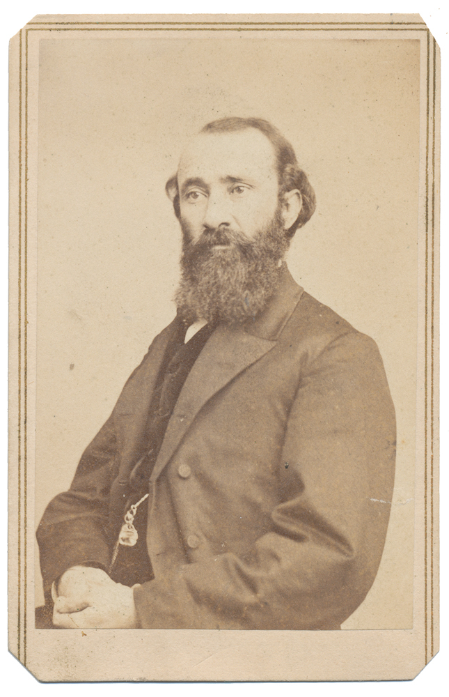 CDV OF C.S. GENERAL EDWARD W. GANTT IN CIVILIAN CLOTHES