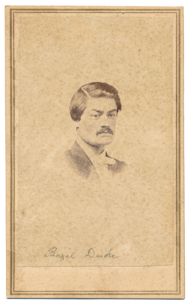 RARE CDV ENGRAVING PORTRAIT OF GENERAL BASIL DUKE
