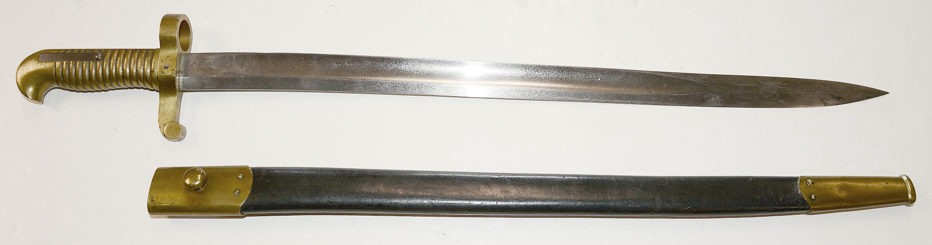 NICE CONDITION REMINGTON “ZOUAVE” SABER BAYONET & SCABBARD 