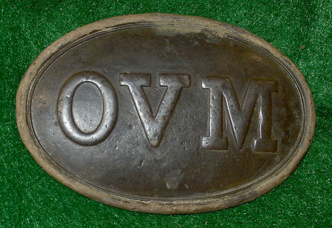 RARE EXCAVATED OHIO INFANTRY OVM BELT PLATE IN VERY GOOD CONDITION