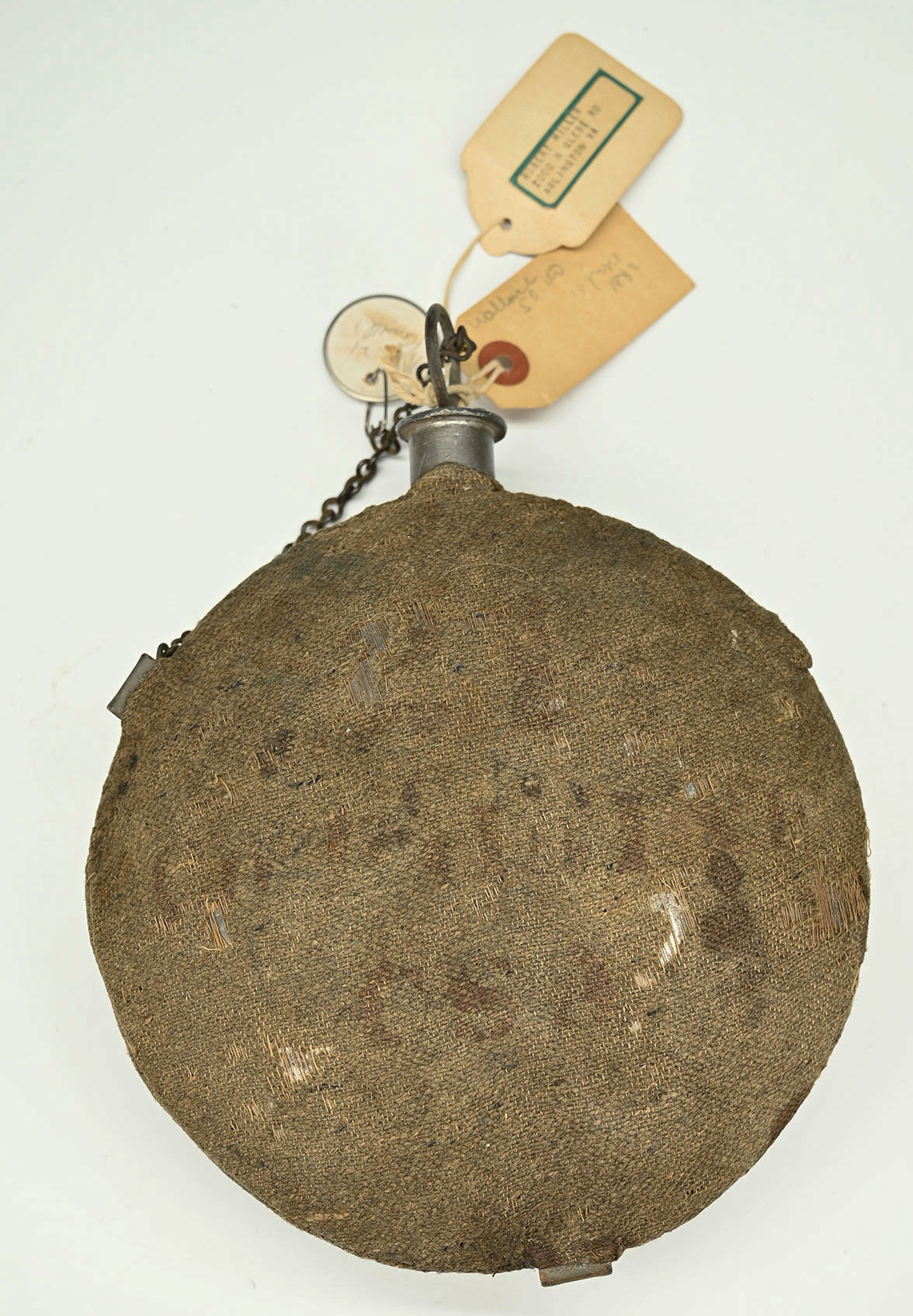 CONFEDERATE UNIT-STENCILED NEW YORK DEPOT CANTEEN, EX-R.L. MILLER COLLECTION