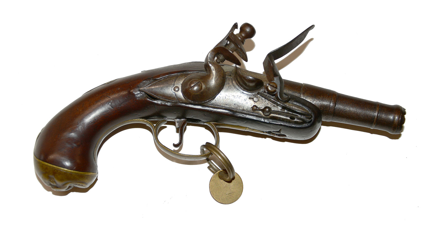 ENGLISH SCREW BARREL FLINTLOCK PISTOL OF THE REVOLUTIONARY WAR ERA