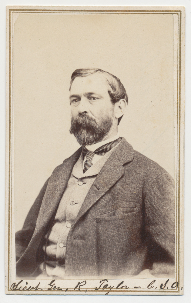 POST-WAR VIEW OF ONE OF THE LAST CONFEDERATE GENERALS TO SURRENDER – RICHARD “DICK” TAYLOR; WITH NEW JERSEY BACKMARK