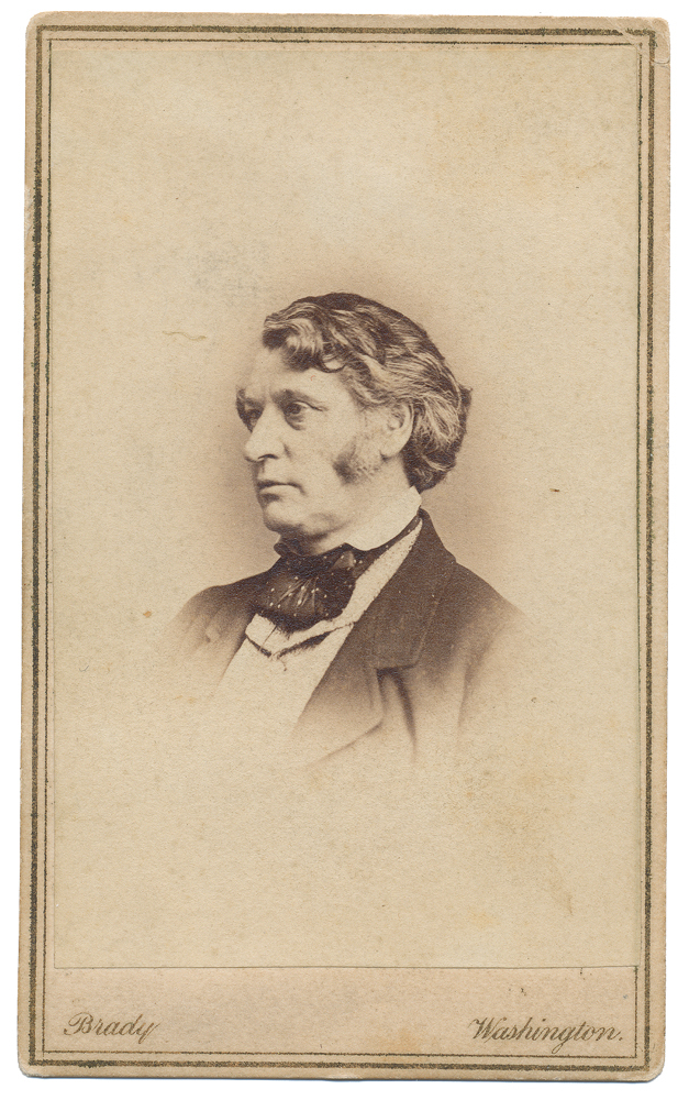 BUST VIEW OF SENATOR CHARLES SUMNER BY BRADY