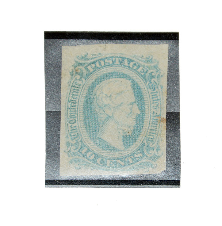 CONFEDERATE 10-CENT POSTAGE STAMP WITH JEFF DAVIS, CSA11A