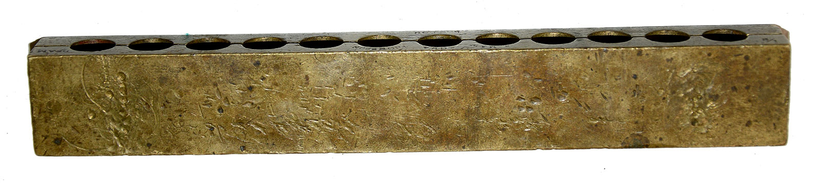 BRASS SUPPOSITORY MOLD WITH LONDON MAKER’S MARK