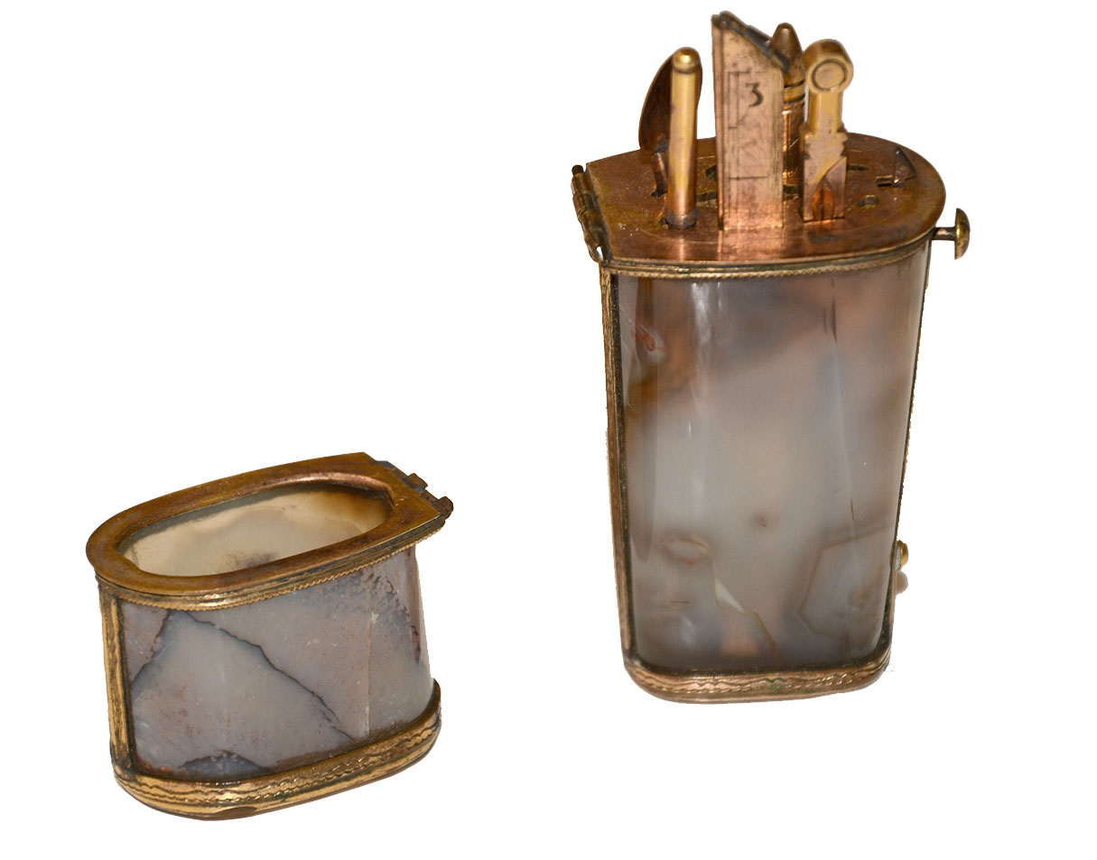 ANTIQUE GEORGIAN HARDSTONE ETUI, C1770