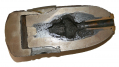 SECTIONED CIVIL WAR US 3” HOTCHKISS SHELL 