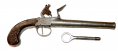 A MID-18th CENTURY ENGLISH BOXLOCK FLINT PISTOL WITH ITS WRENCH