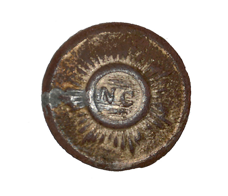 NORTH CAROLINA SUNBURST COAT BUTTON