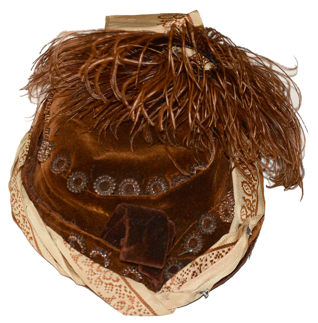CHARMING C1880 TOQUE WITH OSTRICH FEATHER