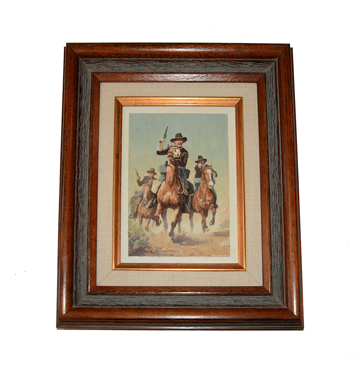 ORIGINAL OIL PAINTING - “CAVALRY CHARGE” BY DON SPAULDING