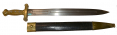 MODEL 1832 PATTERN SHORT SWORD AND SCABBARD-1834 DATED-WITH HUSE HILT