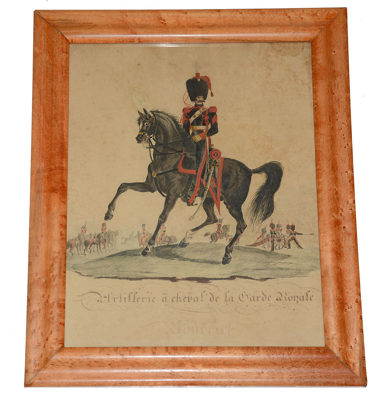 FRENCH RESTORATION PERIOD HAND-COLORED LITHOGRAPH: 