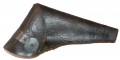 CIVIL WAR ERA LEATHER PISTOL HOLSTER WITH PATENTED METAL CLASP