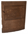 ANTIQUE CAST IRON STOVE PLATE WITH DOOR – G. ARNOLD, GETTYSBURG, PA (C. 1839-1852)