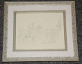ORIGINAL PENCIL SKETCH BY BRADLEY SCHMEHL – STUDY FOR “THE 2ND DELAWARE AT THE WHEAT FIELD, GETTYSBURG”