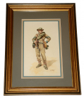 ORIGINAL WATERCOLOR AND GOUACHE PAINTING BY DON TROIANI – CONFEDERATE INFANTRY SERGEANT