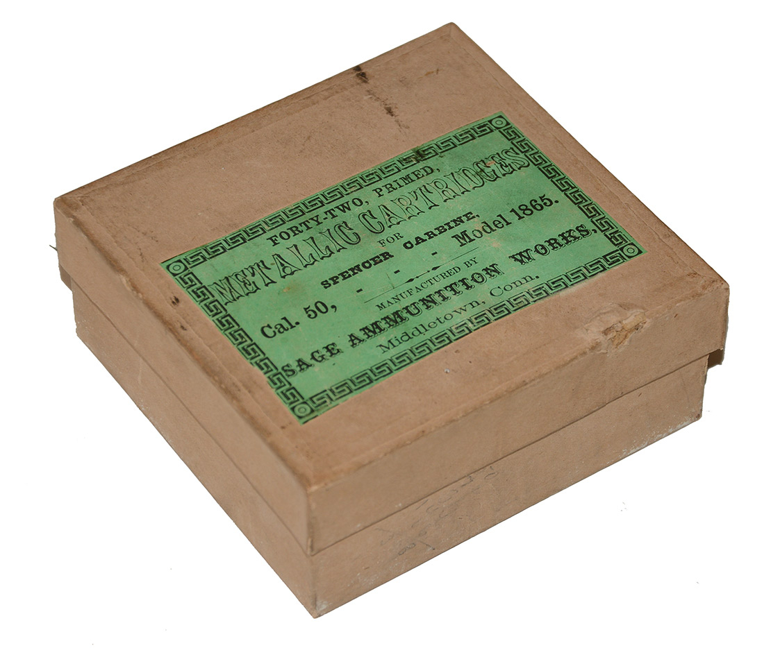 FULL BOX OF .56-50 SPENCER CARTRIDGES (42) FROM SAGE AMMUNITION WORKS