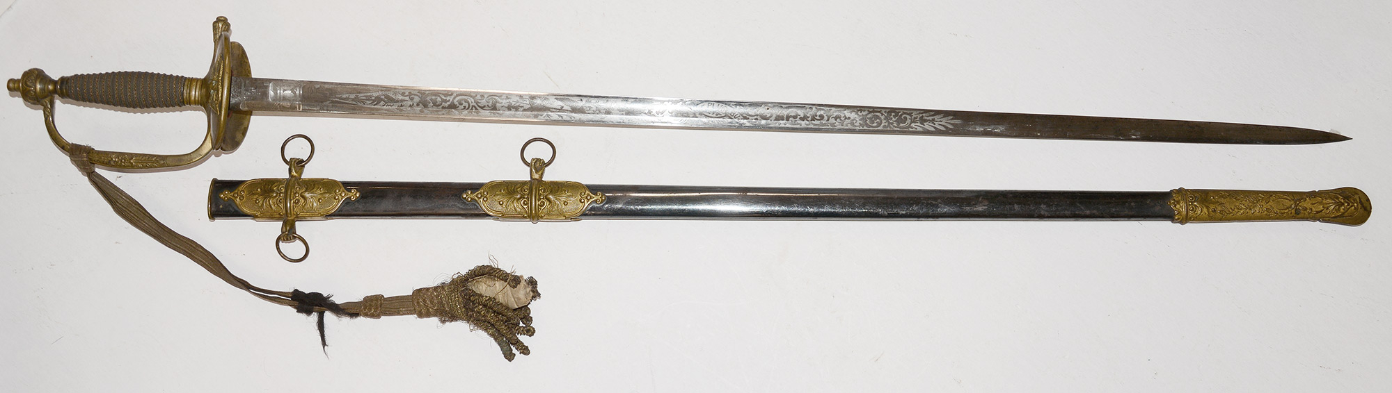 US MODEL 1860 STAFF & FIELD OFFICER’S PRESENTATION SWORD, PRESENTED TO CAPT. MARTIN KELLOGG COOK, AIDE-DE-CAMP TO MAJ. GEN. STEPHEN A. HURLBUT, JULY 1863