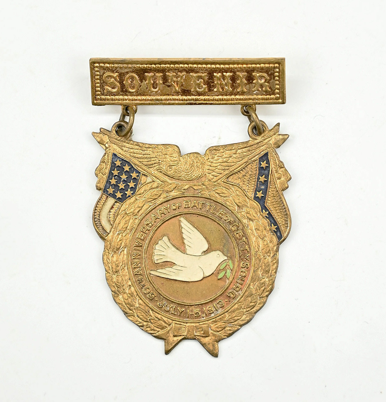 1913 GETTYBURG 50th ANNIVERSARY BADGE