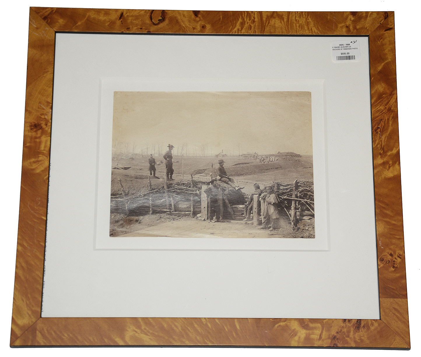 ORIGINAL CIVIL WAR ALBUMEN PRINT – BRADY’S “INCIDENTS OF THE WAR,” NO. 234, FORTIFICATIONS, MANASSAS