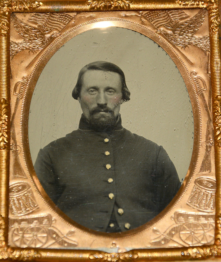 1/9 PLATE AMBROTYPE – JOHN FERNALD – 17th NEW HAMPSHIRE, 2nd NEW HAMPSHIRE