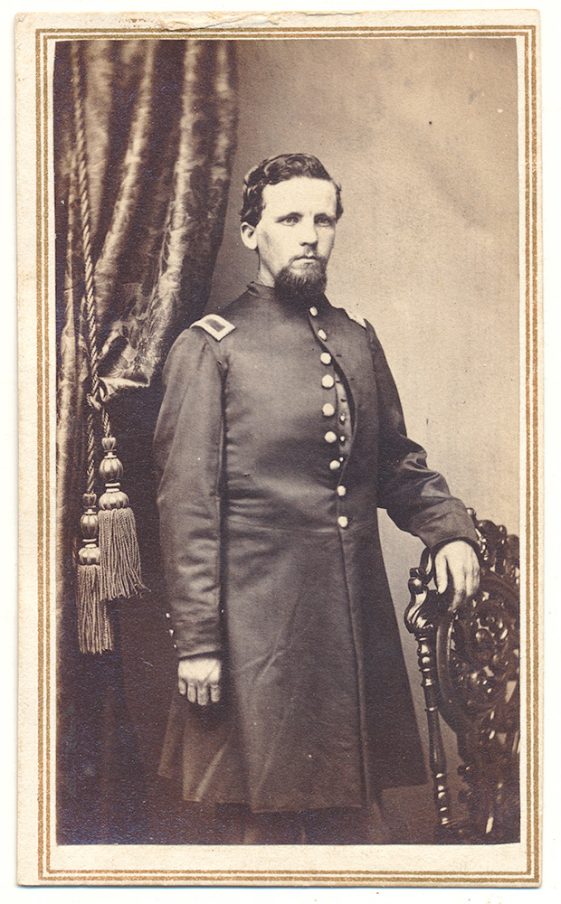 CDV – STANDING VIEW OF LT. JOHN BOYD, 23rd PENNSYLVANIA – KIA AT COLD HARBOR