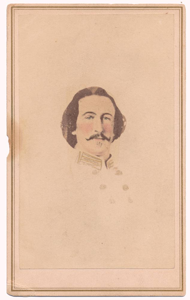HEAVILY RETOUCHED CDV OF UNIDENTIFIED CONFEDERATE OFFICER