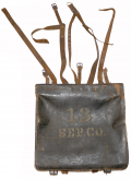 POST-CIVIL WAR MILITIA “HARD PACK” KNAPSACK WITH UNIT MARKINGS
