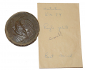 SMALL PATTERN “BURNSIDE” CARTRIDGE BOX BELT PLATE FROM ANTIETAM! FOUND DECEMBER 1954 BY SYD KERKSIS